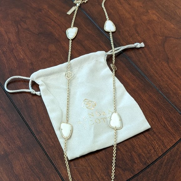 Genuine Kendra Scott Kinley Long Station Necklace - Picture 1 of 2